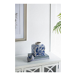 Ваза с крышкой в китайском стиле Oriental Blue & White Ornament Vases варинант исполнения - 3 | Loft Concept в Липецке