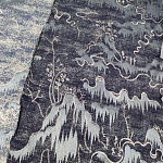 Мебельная ткань Вышивка темно-серый цвет 130 см T2-40 варинант исполнения - 1 | Loft Concept в Липецке