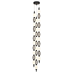 Подвесной светильник светодиодный с белыми сферическими плафонами и декоративными элементами в виде черной сетки HANDLE GRAPE варинант исполнения - 4 | Loft Concept в Липецке