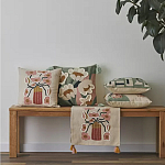 Подушка с цветочным принтом и кисточками Blooming Elegance Daisy варинант исполнения - 9 | Loft Concept в Липецке