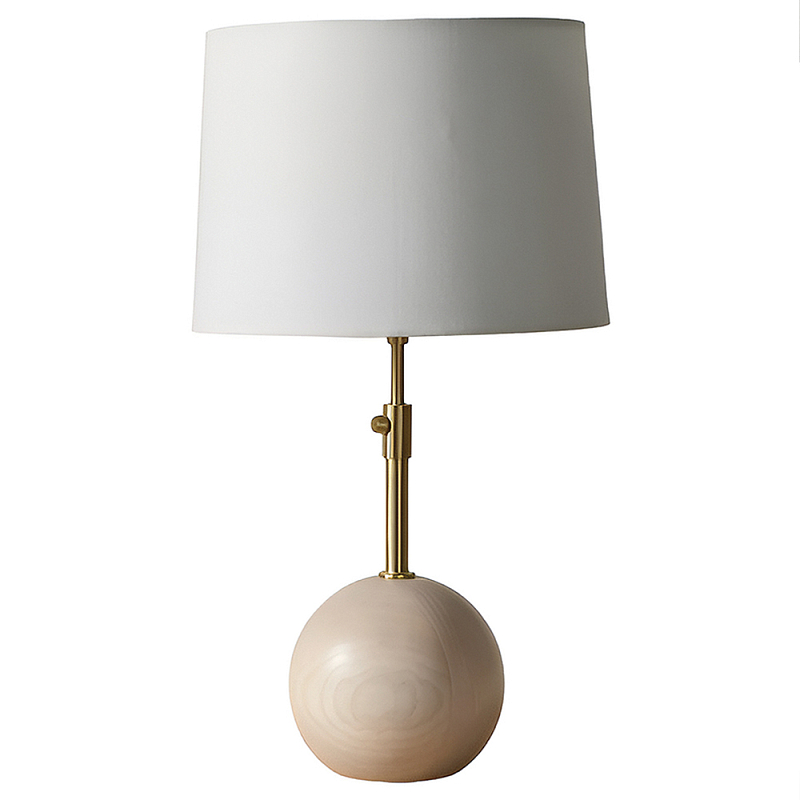 Настольная лампа на круглом основании из дерева Table Lamp Wood Латунь Белый Бежевый Черный Настольная лампа на круглом основании из дерева Table Lamp Wood Латунь Белый Бежевый Черный в Липецке | Loft Concept