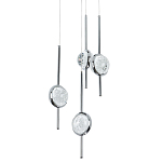 Люстра с 4-мя плафонами из хрустального шара Crystal Bubbles Chrome Hanging Lamp варинант исполнения - 2 | Loft Concept в Липецке