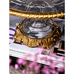 Чаша из прозрачного стекла с бронзовым ободком и фигурками бабочек Eden Garden варинант исполнения - 5 | Loft Concept в Липецке