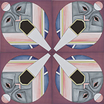 Плитка дизайнерская с узором Маска варинант исполнения - 3 | Loft Concept в Липецке