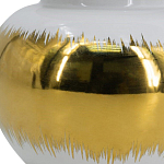 Ваза белая с крышкой и золотистыми фрагментами 24 см Chinoiserie Ceramics варинант исполнения - 3 | Loft Concept в Липецке