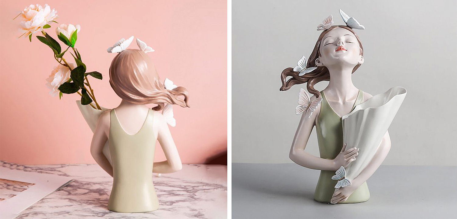 Статуэтка Butterfly Girl Vase Статуэтка Butterfly Girl Vase - Loft-Concept в Липецке