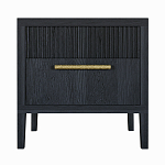 Прикроватная Тумбочка Primo с двумя ящиками Черный дуб варинант исполнения - 1 | Loft Concept в Липецке