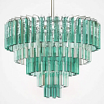 Дизайнерская люстра AQUA Blue Lagoon бирюзовое стекло несколько ярусов варинант исполнения - 1 | Loft Concept в Липецке