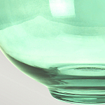 Настольная лампа с шарообразным прозрачным основанием из цветного переработанного стекла и белым цилиндрическим абажуром Elstead Lighting варинант исполнения - 5 | Loft Concept в Липецке