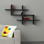 Полка фигурная подвесная цвета антрацит HALIC BOOKCASE ANTHRACITE варинант исполнения - 1 | Loft Concept в Липецке
