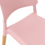 Пластиковый стул на ножках из массива бука Ferret Pink варинант исполнения - 4 | Loft Concept в Липецке