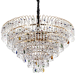 Люстра с прозрачными и цветными подвесками из хрусталя Colorful Crystals Chandelier 18 варинант исполнения - 1 | Loft Concept в Липецке