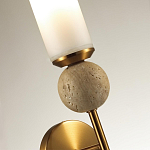 Бра с цилиндрическим матовым плафоном и шаром из камня на металлическом основании Orb Essence варинант исполнения - 10 | Loft Concept в Липецке