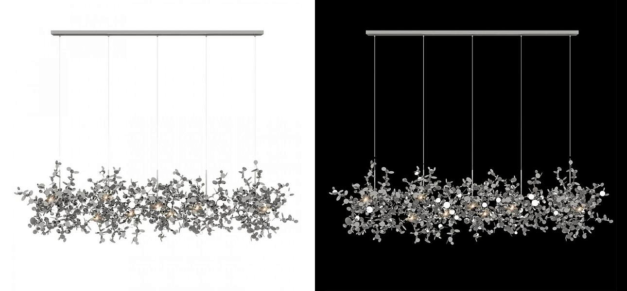 Люстра Terzani Argent Suspension Linear Silver длина 150 см Люстра Terzani Argent Suspension Linear Silver длина 150 см - Loft-Concept в Липецке