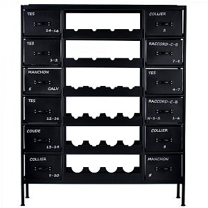 Винный стеллаж RADAGAST IRON WINE CHEST BLACK