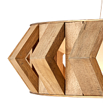 Люстра круглая из толстых деревянных реек Wooden Slats варинант исполнения - 2 | Loft Concept в Липецке