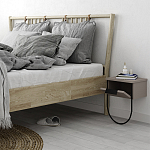 Прикроватная тумба бежево-серого цвета с откидной дверцей NORFOLK NIGHTSTAND LIGHT MOCHA варинант исполнения - 2 | Loft Concept в Липецке