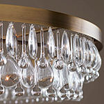 Люстра круглая с подвесками в форме стеклянных капель Glass Rain варинант исполнения - 4 | Loft Concept в Липецке