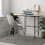 Стол письменный овальной формы с полкой LOUB WORKING TABLE BLACK OAK варинант исполнения - 3 | Loft Concept в Липецке