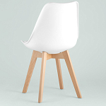 Стул с основой из пластика и мягким сиденьем Arvika White варинант исполнения - 4 | Loft Concept в Липецке