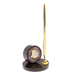 Часы настольные с ручкой из натурального камня Stone Clock варинант исполнения - 5 | Loft Concept в Липецке