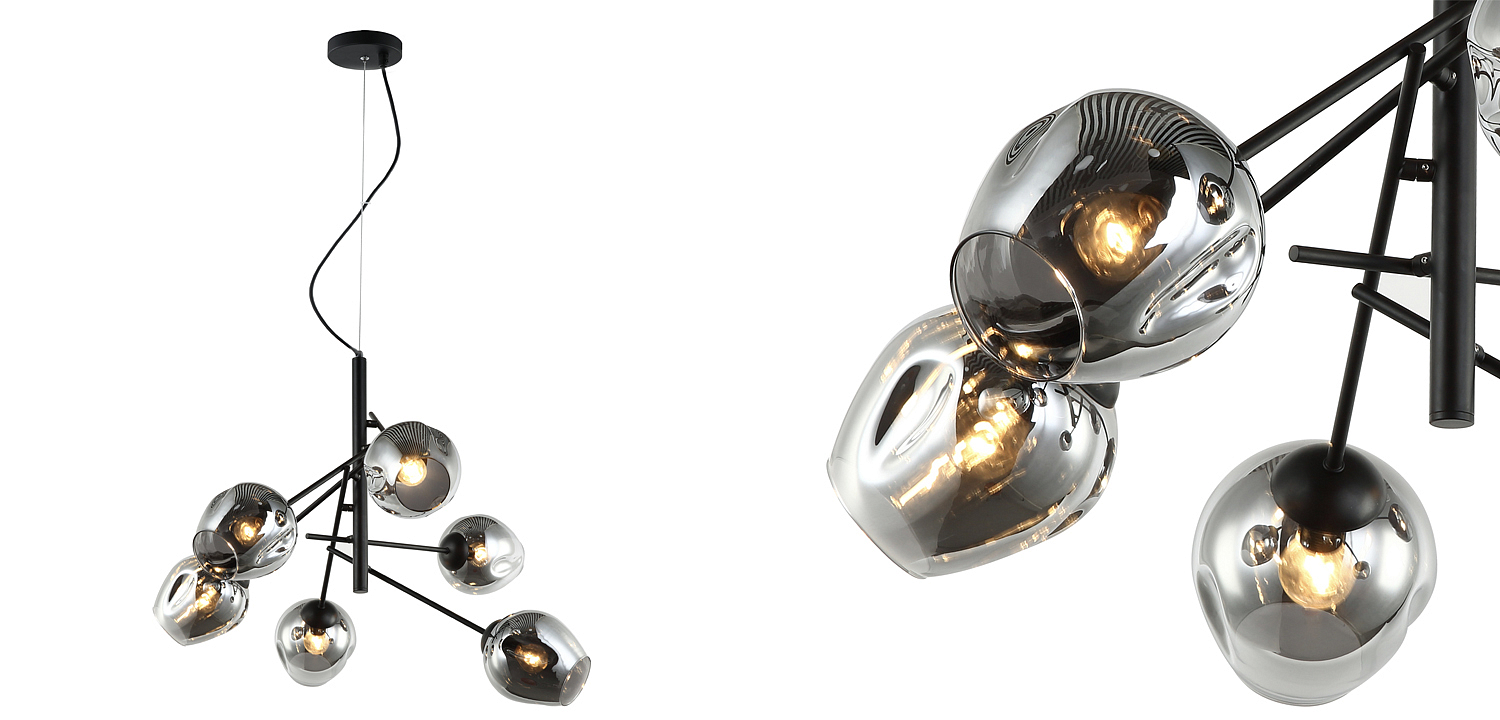 Люстра Branching Bubble Chandelier Vertical Gray Люстра Branching Bubble Chandelier Vertical Gray - Loft-Concept в Липецке