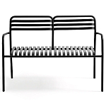 Скамья из алюминия Mack Metal Bench Black варинант исполнения - 2 | Loft Concept в Липецке