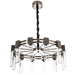 Люстра с прямоугольными хрустальными плафонами Glass Rectangles Chrome Chandelier 60 варинант исполнения - 2 | Loft Concept в Липецке