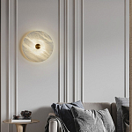 Бра в форме диска из натурального камня с декоративным центральным элеменом Cryptocrystalline Stone варинант исполнения - 4 | Loft Concept в Липецке