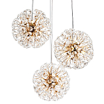 Подвесной светильник с 3-мя плафонами Crystal Dandelions Hanging Lamp варинант исполнения - 1 | Loft Concept в Липецке