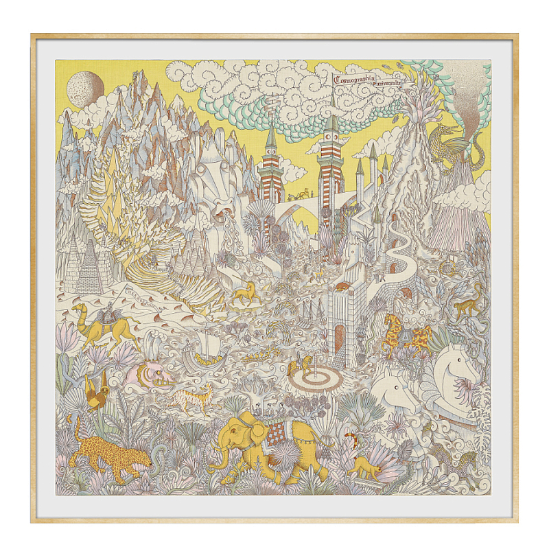 Картина Hermes Cosmographia Universalis Yellow Золотой Желтый Мульти Картина Hermes Cosmographia Universalis Yellow Золотой Желтый Мульти в Липецке | Loft Concept