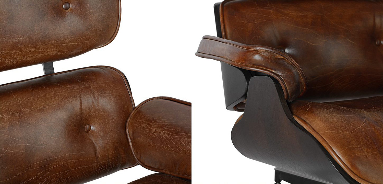 Кресло Eames Lounge Chair & Ottoman brown Кресло Eames Lounge Chair & Ottoman brown - Loft-Concept в Липецке