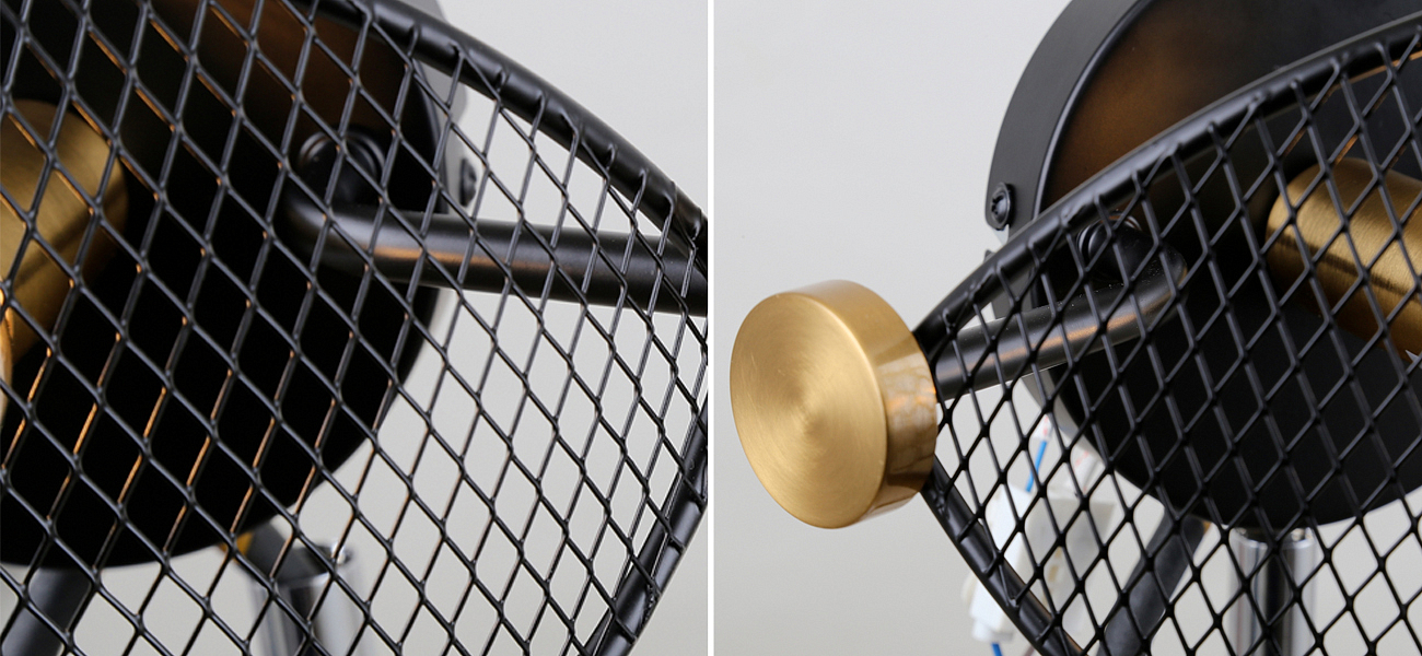 Черное бра с латунными вставками Mosquitoes Caster Черное бра с латунными вставками Mosquitoes Caster - Loft-Concept в Липецке
