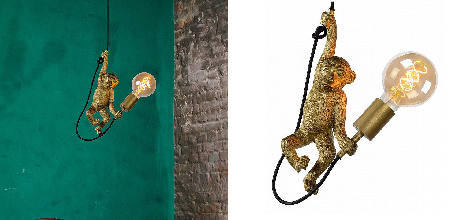 Подвесной светильник Monkey holding a light bulb Подвесной светильник Monkey holding a light bulb - Loft-Concept в Липецке