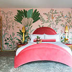 Обои ручная роспись Amazonia Florence Pink dyed silk варинант исполнения - 3 | Loft Concept в Липецке