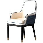 Стул с подлокотниками Helen Chair Dark Blue White варинант исполнения - 1 | Loft Concept в Липецке