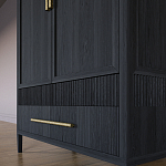 Шкаф платяной Primo с выдвижными ящиками шпон Светлый дуб варинант исполнения - 5 | Loft Concept в Липецке