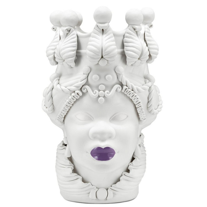 Ваза Vase Moro Lady Big Lipstick Белый Фиолетовый Ваза Vase Moro Lady Big Lipstick Белый Фиолетовый в Липецке | Loft Concept