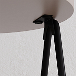 Стол приставной с 2-мя круглыми бежево-серыми столешницами ESSEL LIGHT MOCHA варинант исполнения - 1 | Loft Concept в Липецке