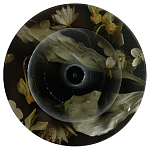 Круглая подставка под благовония из эпоксидной смолы с цветами черная Epoxy Resin Flowers Incense Stand Black варинант исполнения - 1 | Loft Concept в Липецке