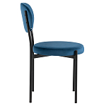Стул с круглым сиденьем на металлическом основании ALFIE CHAIR Blue варинант исполнения - 5 | Loft Concept в Липецке