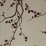 Обои ручная роспись Cherry Tree Special Colourway on Icefield dyed silk варинант исполнения - 1 | Loft Concept в Липецке