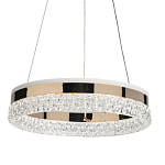 Люстра в виде кольца золотого цвета с прозрачными вставками Radiant Rail варинант исполнения - 1 | Loft Concept в Липецке