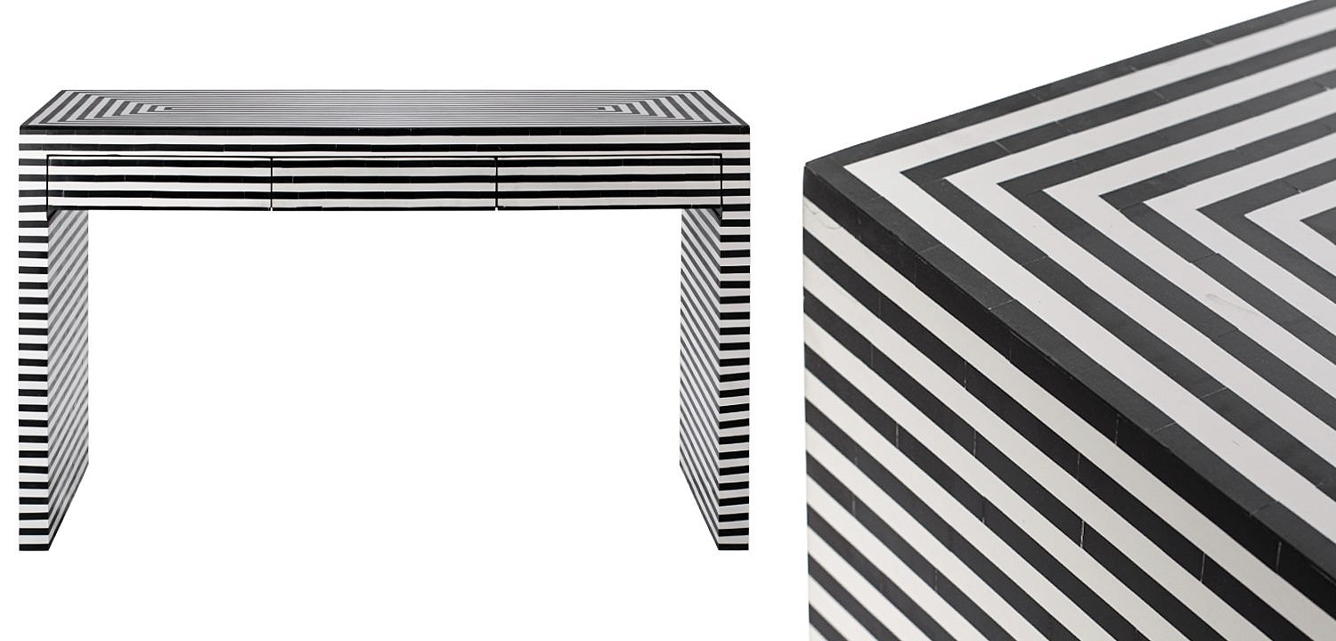 Стол Black&white Indian Bone Inlay table Стол Black&white Indian Bone Inlay table - Loft-Concept в Липецке