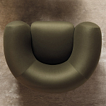 Дизайнерское полукруглое мягкое кресло CINNAMON Armchair варинант исполнения - 2 | Loft Concept в Липецке