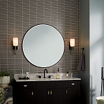  Бра с прямоугольным черным основанием и белым матовым цилиндрическим плафоном Kichler варинант исполнения - 6 | Loft Concept в Липецке