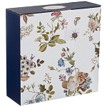 Ваза фарфоровая белая на ножке с рисунком цветов Garden Whisper Porcelain Set  варинант исполнения - 2 | Loft Concept в Липецке