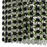 Бра с хрустальными подвесками хром Crystal Art Chrome Green Wall Lamp варинант исполнения - 3 | Loft Concept в Липецке