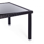 Обеденный комплект из искуственного ротанга Vintara черный варинант исполнения - 10 | Loft Concept в Липецке