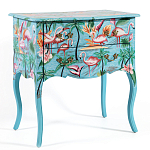 Комод с росписью Розовый фламинго L.XV CHEST OF DRAWERS Flowers with Flamingo варинант исполнения - 1 | Loft Concept в Липецке